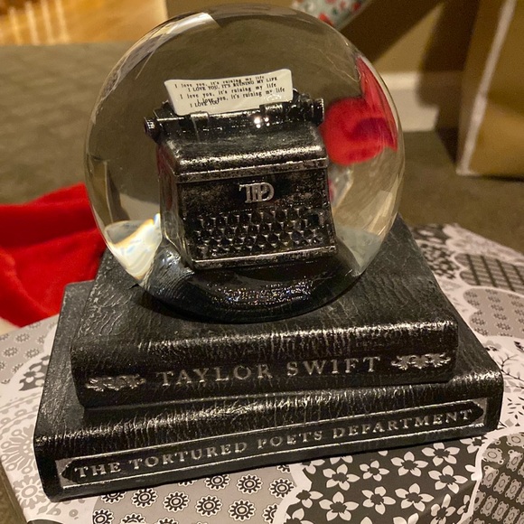 NIB Taylor Swift TTPD Typewriter Snow Globe - Picture 1 of 5